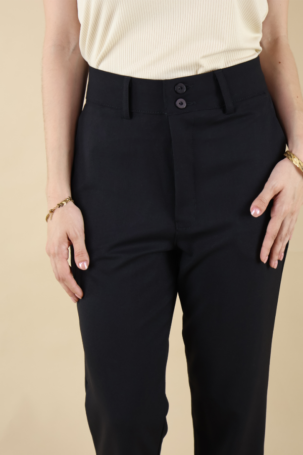 Pantalón Negro De Vestir Para Dama Elegante Oficina Moda Mujer